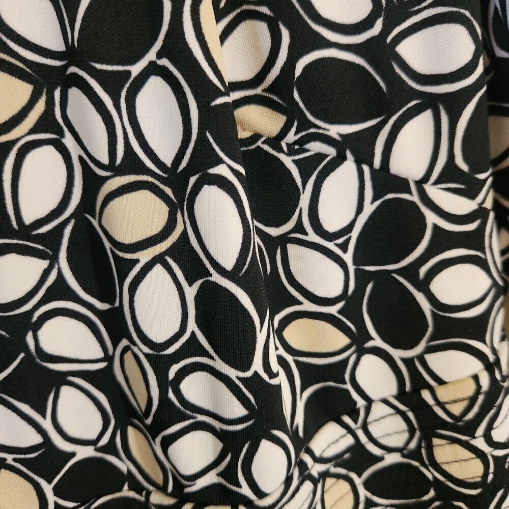 Sigrid Olsen Black White Pattern Empire Waist Seq… - image 6